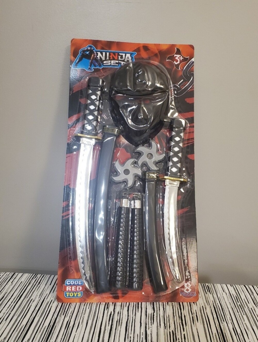 Ninja Toy Swords, Throwing Stars, Nunchucks, and Mask Set